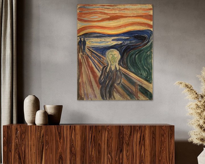 De Schreeuw van Edvard Munch op canvas, behang, poster en meer